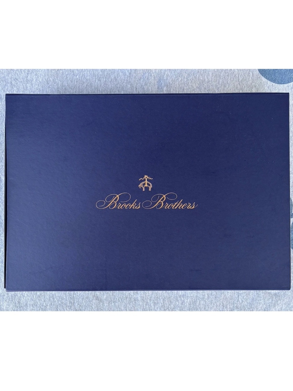 Brooks Brothers Blue Empty Box With Paper 15.5x10.5x2.75